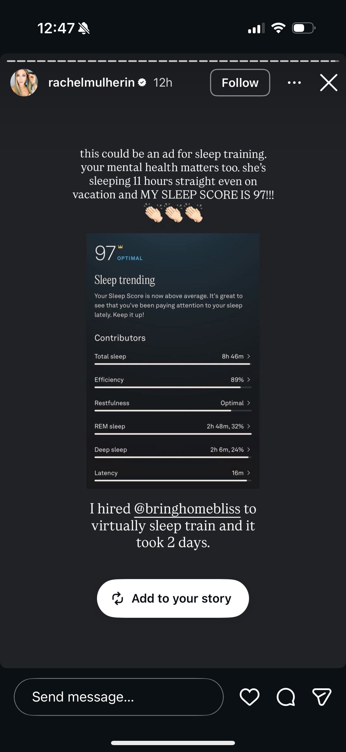Customer testimonial screenshot